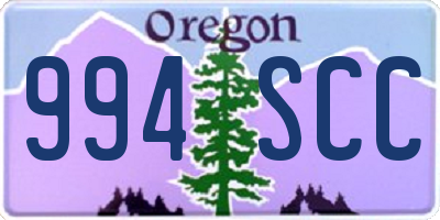 OR license plate 994SCC