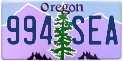 OR license plate 994SEA