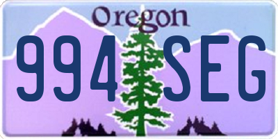 OR license plate 994SEG