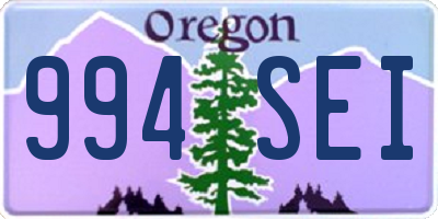 OR license plate 994SEI