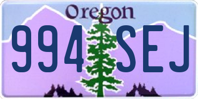 OR license plate 994SEJ