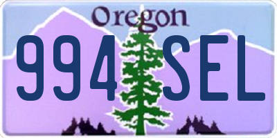 OR license plate 994SEL