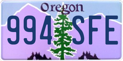 OR license plate 994SFE