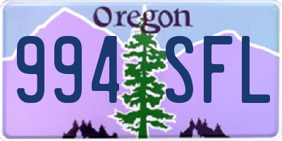 OR license plate 994SFL