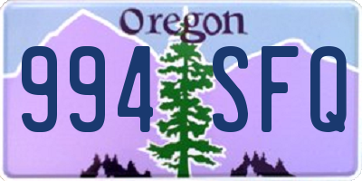OR license plate 994SFQ