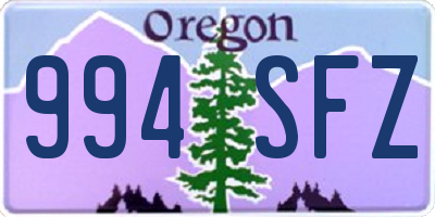 OR license plate 994SFZ