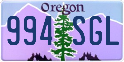 OR license plate 994SGL