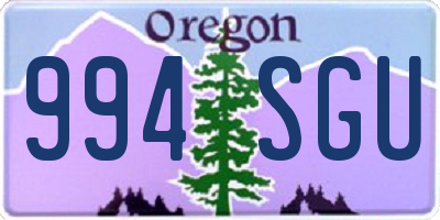 OR license plate 994SGU