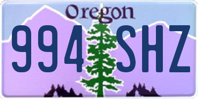 OR license plate 994SHZ