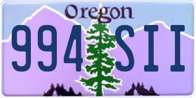 OR license plate 994SII