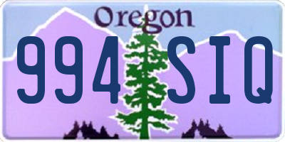 OR license plate 994SIQ