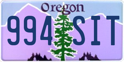 OR license plate 994SIT