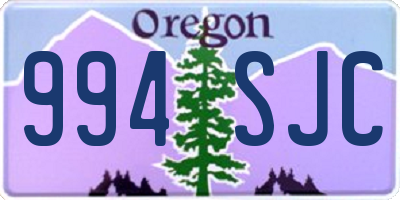 OR license plate 994SJC