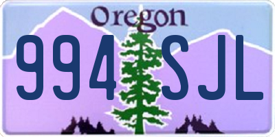 OR license plate 994SJL