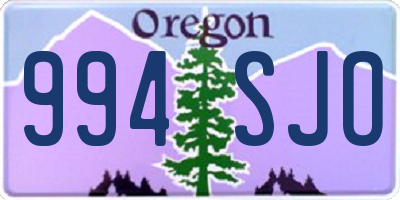 OR license plate 994SJO