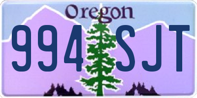 OR license plate 994SJT