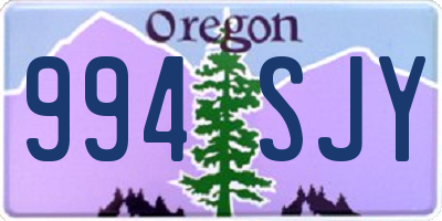 OR license plate 994SJY