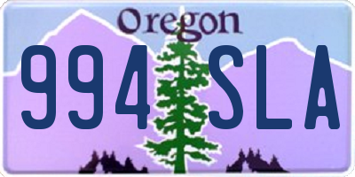 OR license plate 994SLA