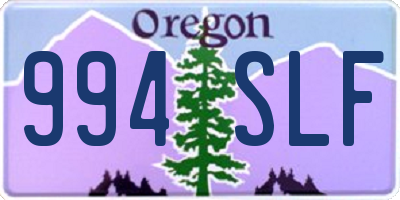 OR license plate 994SLF