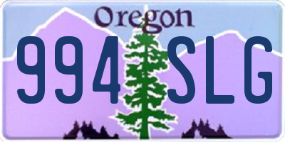 OR license plate 994SLG