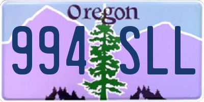 OR license plate 994SLL
