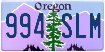 OR license plate 994SLM