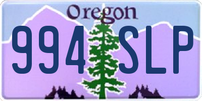 OR license plate 994SLP