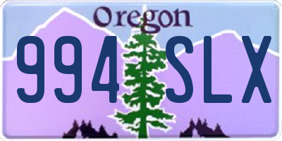 OR license plate 994SLX
