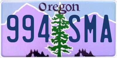 OR license plate 994SMA