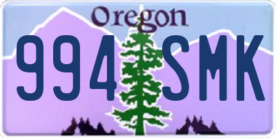 OR license plate 994SMK