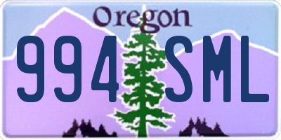 OR license plate 994SML