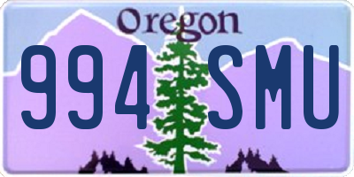 OR license plate 994SMU