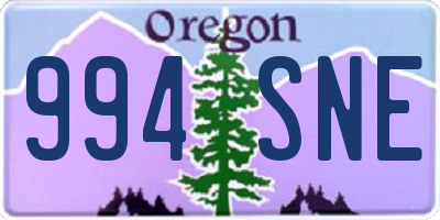 OR license plate 994SNE