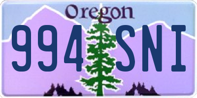 OR license plate 994SNI