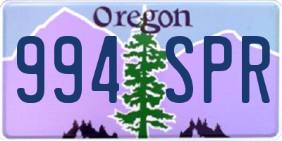 OR license plate 994SPR