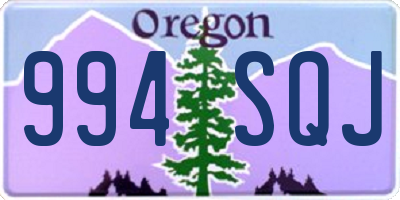 OR license plate 994SQJ