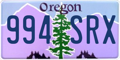 OR license plate 994SRX