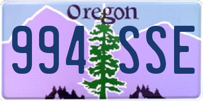 OR license plate 994SSE