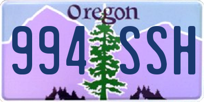 OR license plate 994SSH