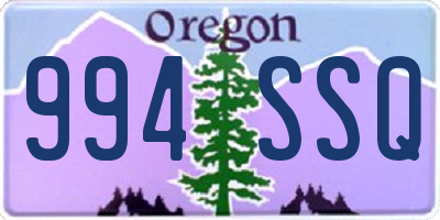 OR license plate 994SSQ