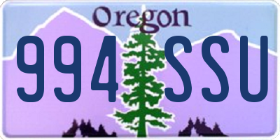 OR license plate 994SSU