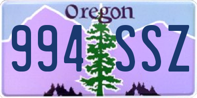 OR license plate 994SSZ