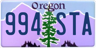 OR license plate 994STA