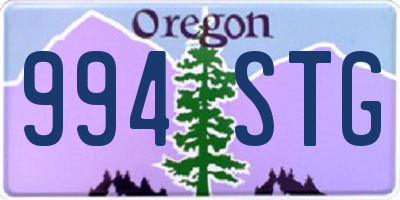 OR license plate 994STG