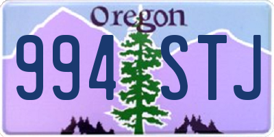 OR license plate 994STJ