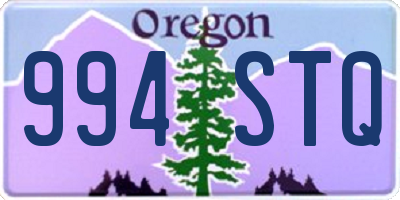 OR license plate 994STQ