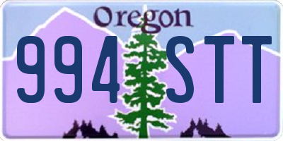 OR license plate 994STT