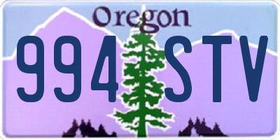OR license plate 994STV