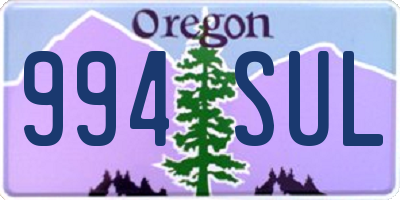 OR license plate 994SUL