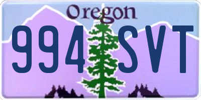 OR license plate 994SVT